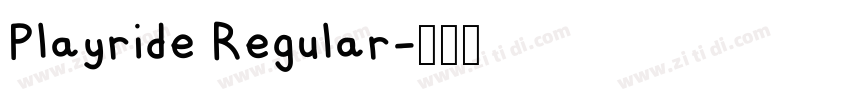 Playride Regular字体转换